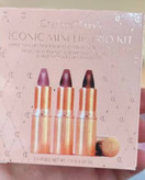 مجموعه رژ لب جامد شارلوت تیلبری مدل iconic mini lip trio با ویتامین E، وگان، شامل رنگهای سوپر مدل، پیلو تالک و واک آو نو شیم بسته 3 عددی هر کدام حجم 1.5 گرم