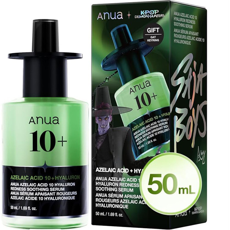 سرم تسکین دهنده ضد قرمزی آزلائیک اسید 10% و هیالورون آنوا (نسخه نتفلیکس) 50 میل